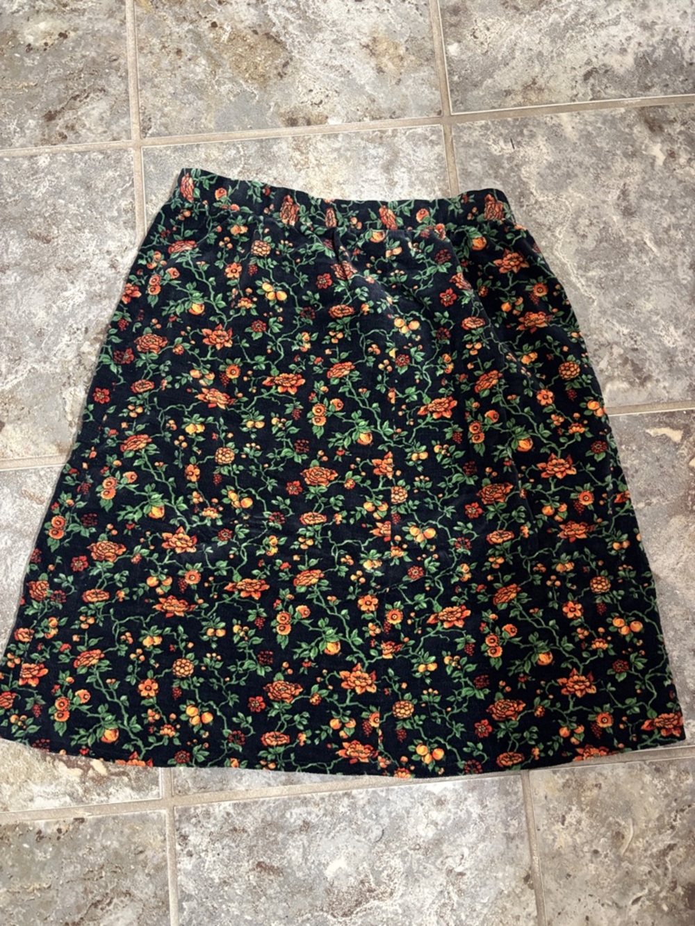 *VINTAGE* Handmade Floral A-Line Skirt